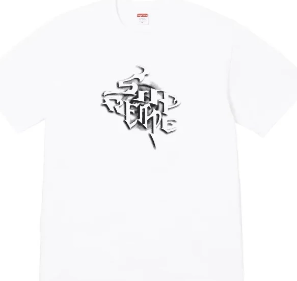 XL L printed T-shirt and black WEEK18 M in 24FW white S letter 1021